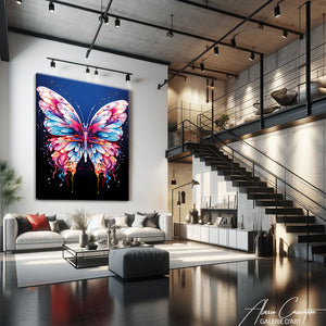 tableau peinture acrylique papillon