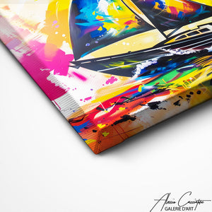 TABLEAU VOILIER ABSTRAIT ACRYLIQUE Alessio Cacciatore