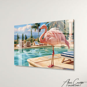 Cadre Avec Flamant Rose