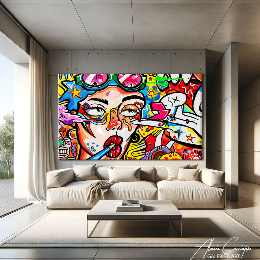 Tableau Contemporain Street Art – mise en situation