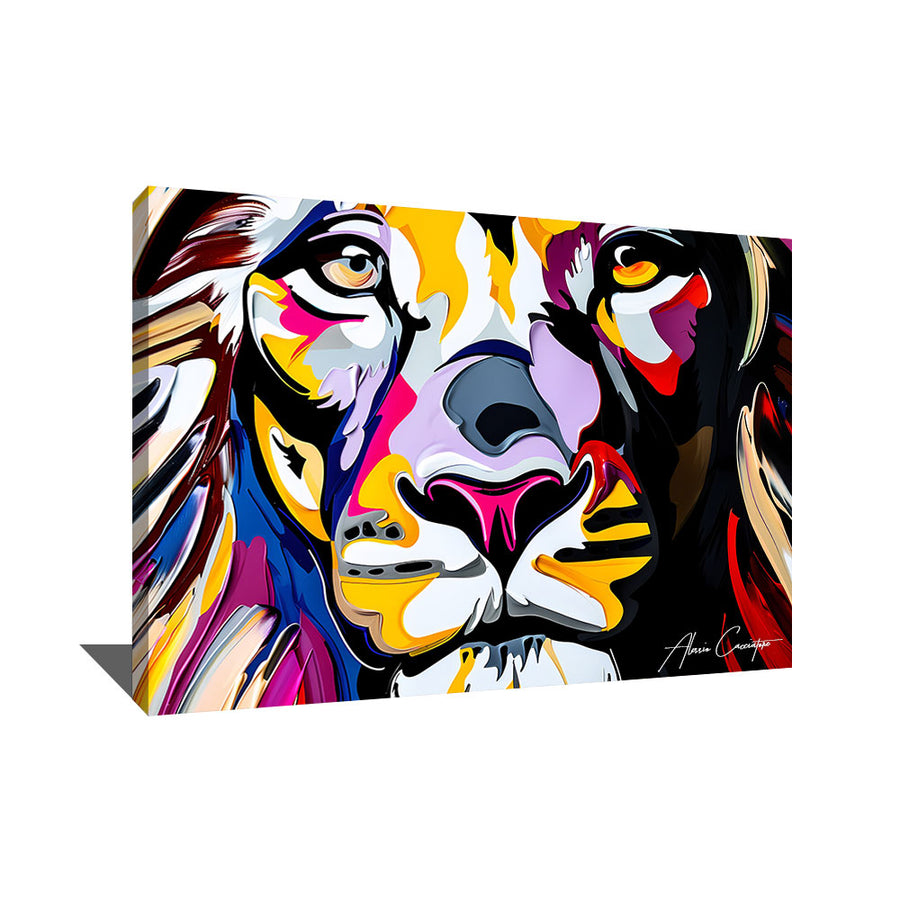 tableau lion