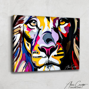 Toile Lion Pop Art