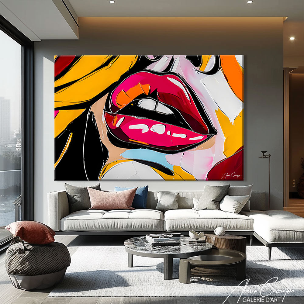 Tableau Bouche Pop Art