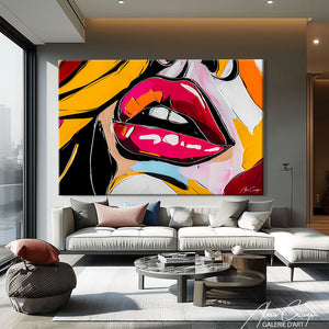 Tableau Bouche Pop Art