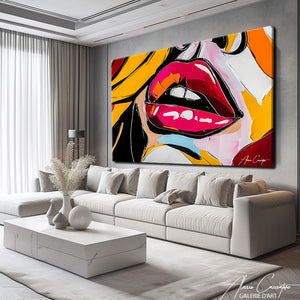 tableau pop art bouche