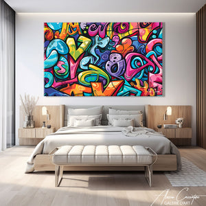 tableau street art coloré
