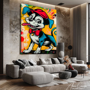 peinture chien pop art