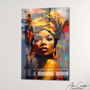 TABLEAU FEMME AFRICAINE ABSTRAIT Alessio Cacciatore