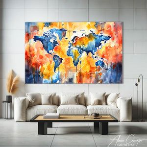 Carte du Monde Tableau Mural