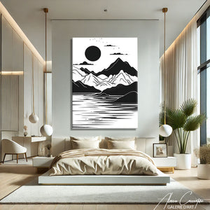 Tableau abstrait minimaliste