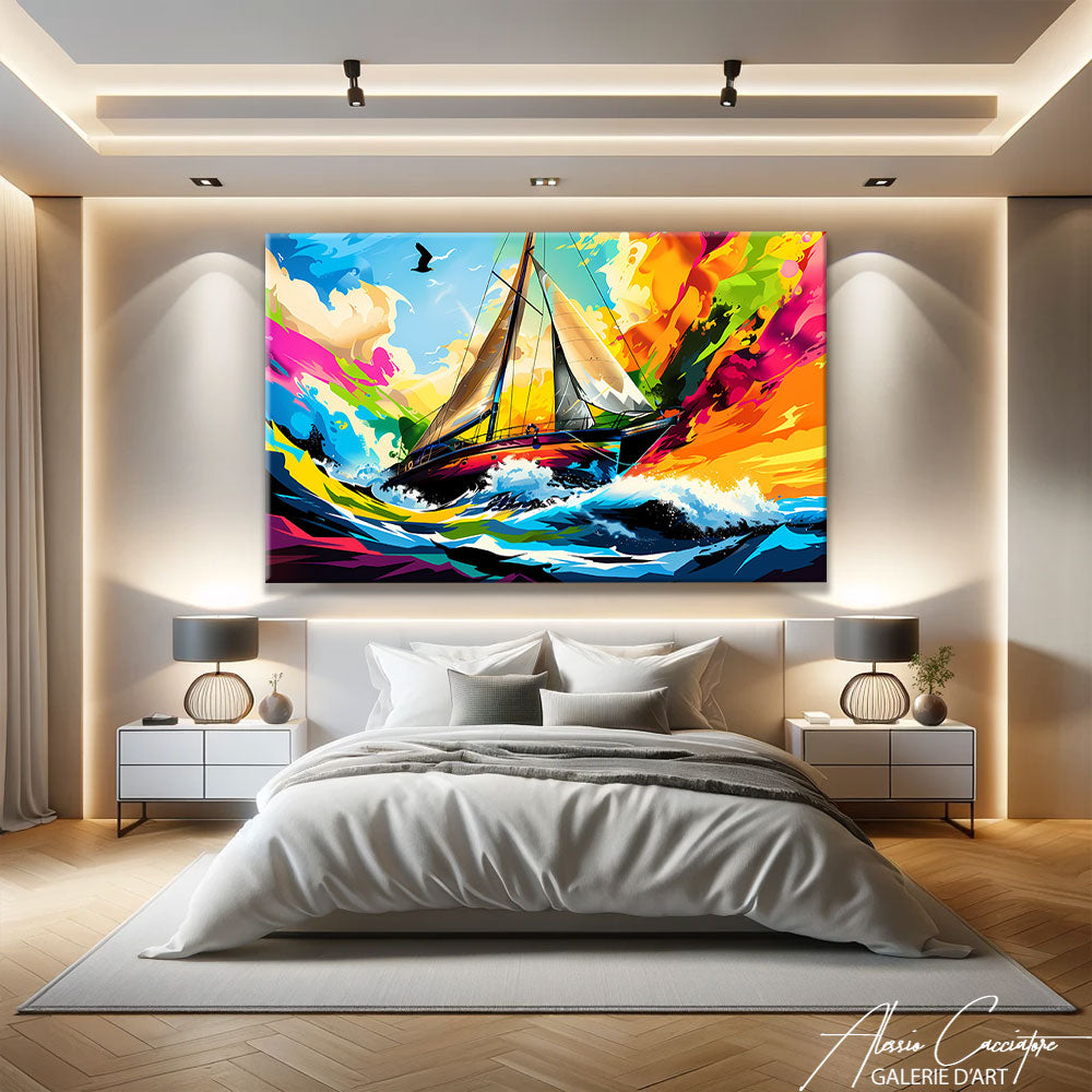Tableau Voilier Contemporain