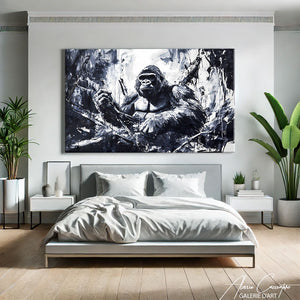 Tableau Gorille Noir Et Blanc