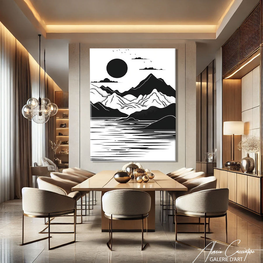 Peinture Minimaliste Paysage – mise en situation