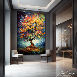 tableau arbre de vie abstrait