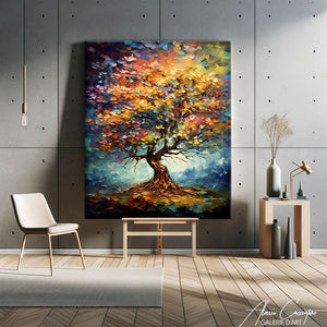 tableau abstrait arbre de vie