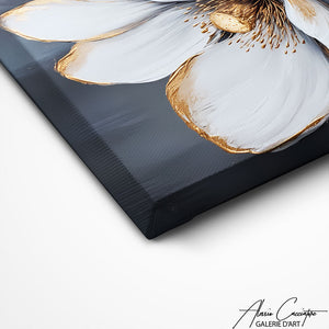 TABLEAU MODERNE FLEUR BLANCHE Alessio Cacciatore