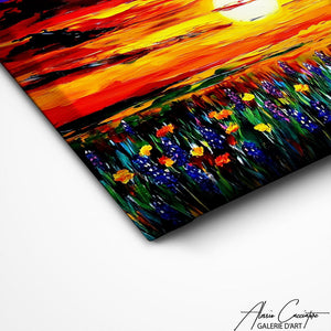 TABLEAU COUCHER DE SOLEIL FLORAL Alessio Cacciatore