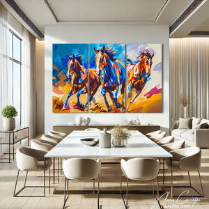 Tableau Triptyque Coloré