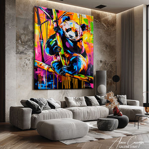 tableau panda coloré