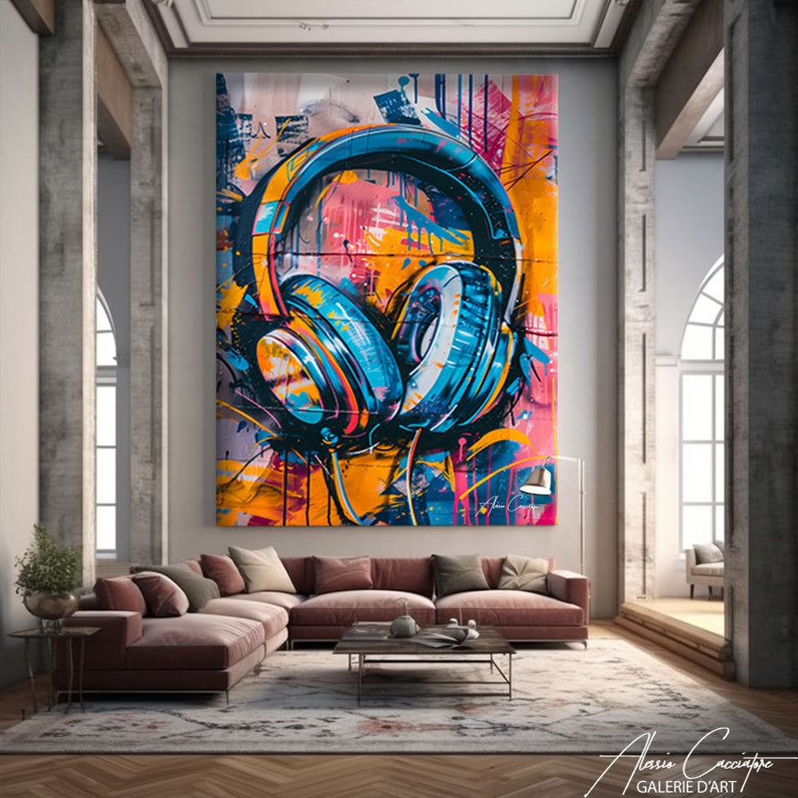 Tableau Street Art Musique – mise en situation