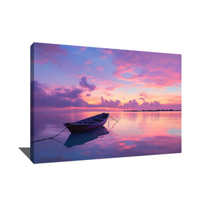 TABLEAU COUCHER DE SOLEIL ROSE
