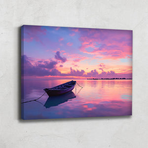 TABLEAU COUCHER DE SOLEIL ROSE
