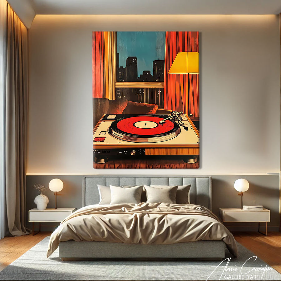 Tableau Vinyle Vintage – mise en situation