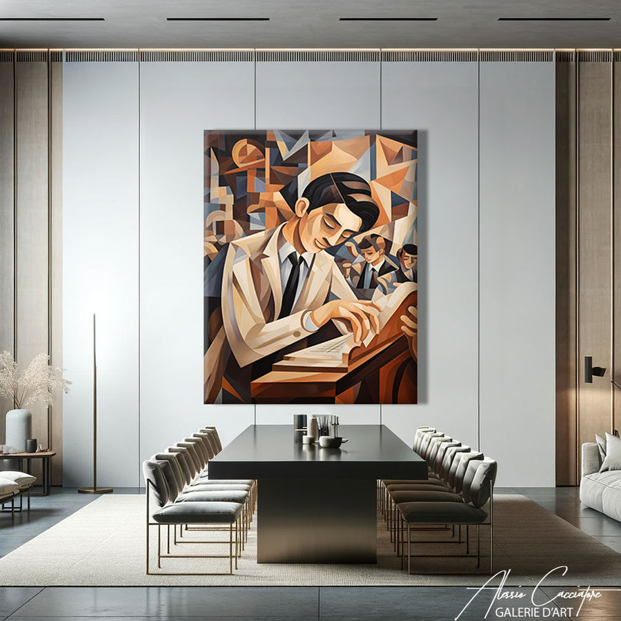 peinture cubiste contemporaine – mise en situation