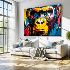Toile Gorille Coloré