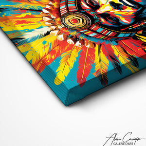 TABLEAU INDIEN VISAGE Alessio Cacciatore