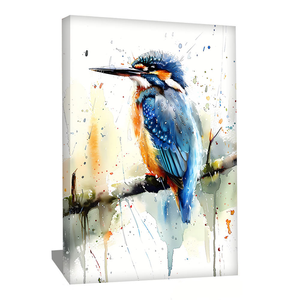 Oiseau sur une branche d'arbre. Dessin à l'encre et aquarelle Photo Stock - Alamy
