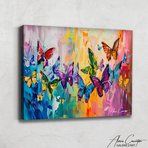 TABLEAU ABSTRAIT PAPILLONS