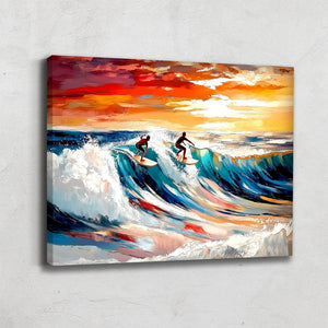 TABLEAU COUCHER DE SOLEIL MER