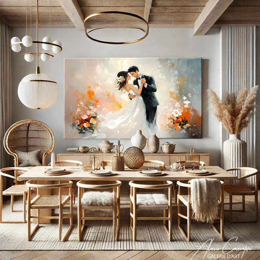 Tableau Amoureux sous la Pluie – mise en situation