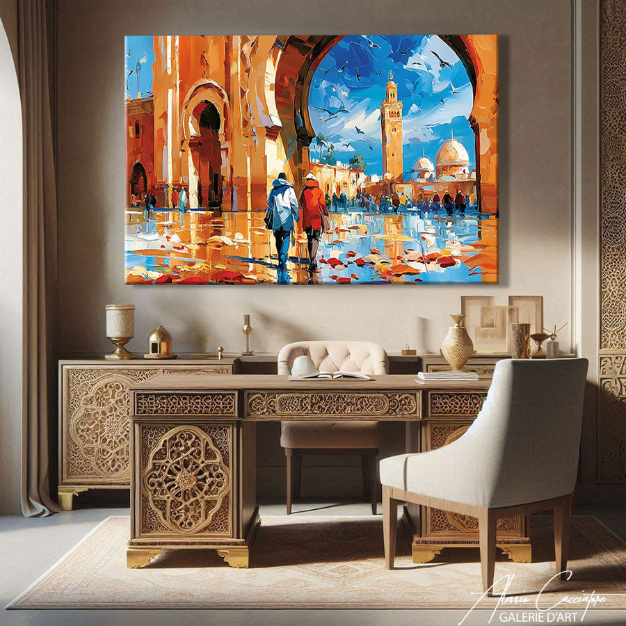 TABLEAU MAROCAIN ABSTRAIT – mise en situation