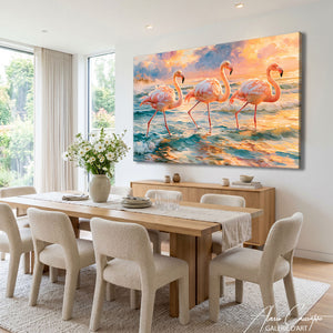 Affiche Flamant Rose Cadre