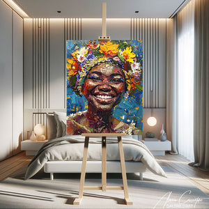 Tableau Visage Femme Abstrait