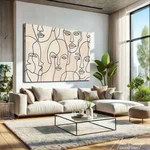 Tableau peinture minimaliste