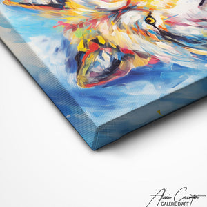 TABLEAU LOUP CONTEMPORAIN Alessio Cacciatore