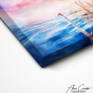 TABLEAU AQUARELLE VOILIER Alessio Cacciatore