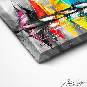 TABLEAU VOILIERS ABSTRAIT Alessio Cacciatore