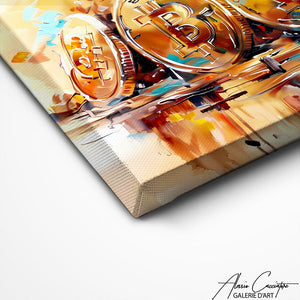 TABLEAU BITCOIN ABSTRAIT AlessioCacciatore