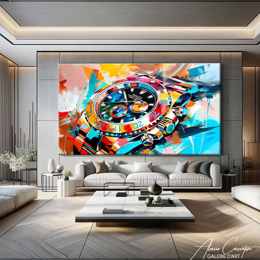 peinture rolex – mise en situation