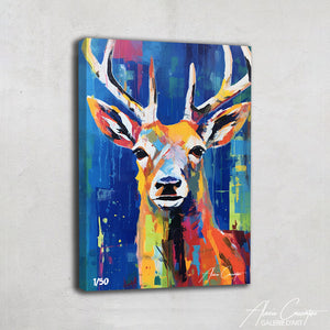 cerf peinture acrylique