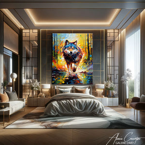 Peinture Acrylique Loup