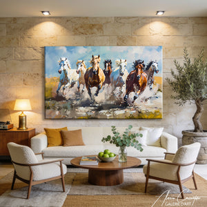TABLEAU CHEVAUX SAUVAGES