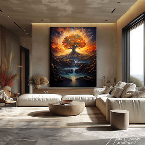 tableau avec arbre de vie