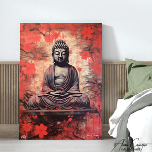 tableau bouddha abstrait