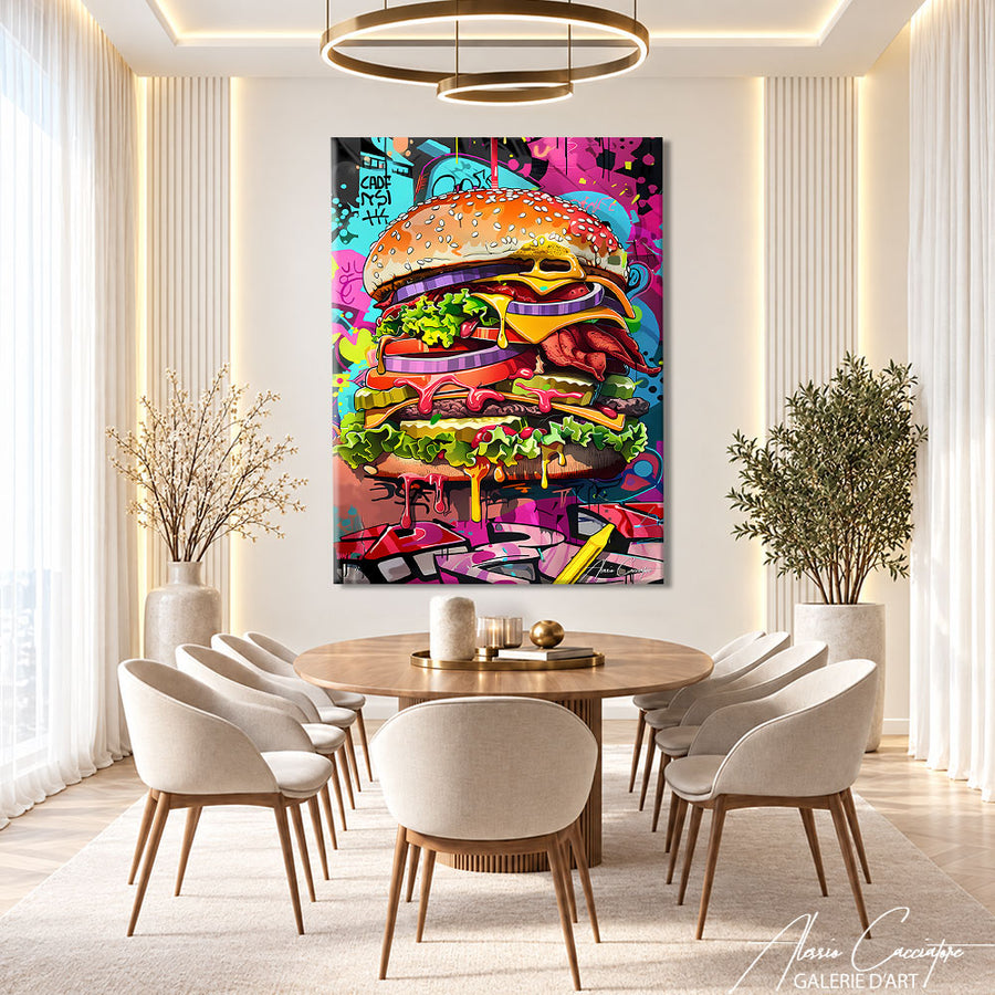TABLEAU BURGER STREET ART – mise en situation
