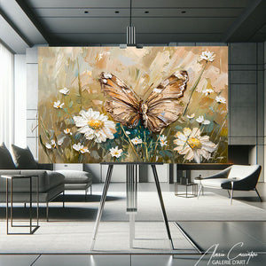 tableau papillon peinture
